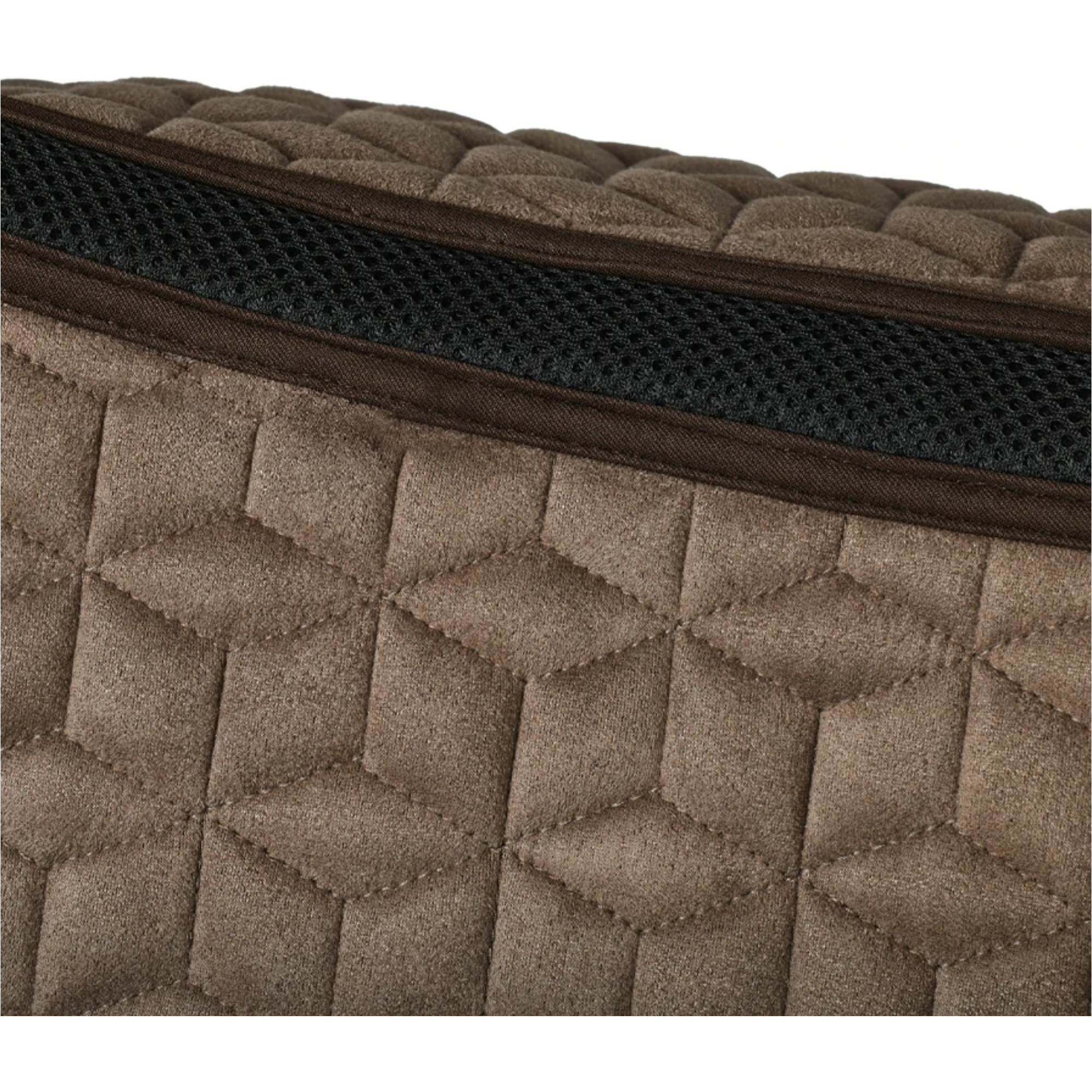 2026 WeatherBeeta Suede Elite Air-Tec Jump Shaped Saddle Pad 1030347 - Fawn